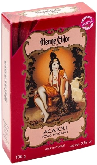 POLVERE HENNE ACAJOU ROSSO MOGANO HENNE COLOR POLVERE VEGETALE COLORANTE RIFLESSANTE 100 G - Luckyfarma.it