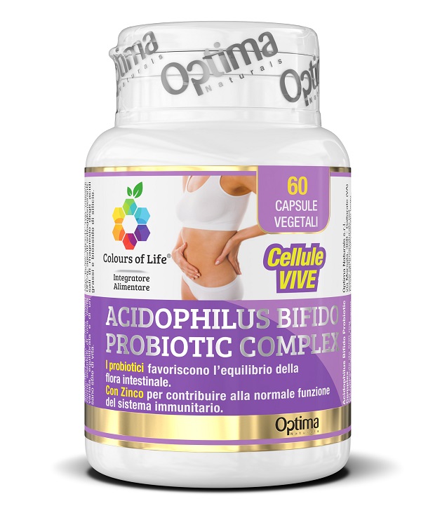 COLOURS OF LIFE ACIDOPHILUS BIFIDO COMPLEX 60 CAPSULE VEGETALI 500 MG - Luckyfarma.it