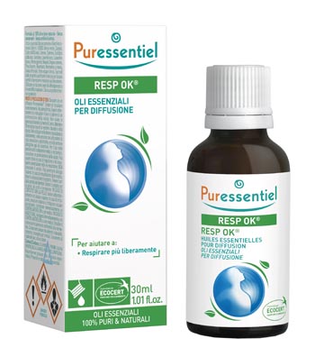 MISCELA RESP OK OLI ESSENZIALI PER DIFFUSIONE 30 ML PURESSENTIEL ECOCERT - Luckyfarma.it