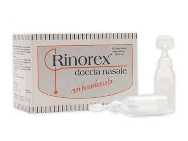 FIALA PER DOCCIA NASALE RINOREX BICARBONATO 5 ML 15 PEZZI - Luckyfarma.it