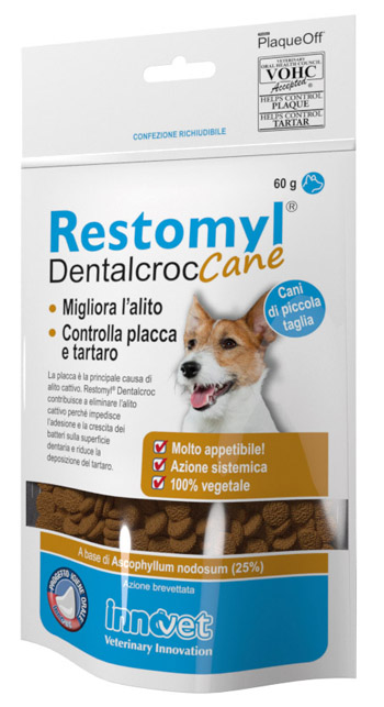 RESTOMYL DENTALCROC CANI PICCOLA TAGLIA BUSTA 60 G - Luckyfarma.it