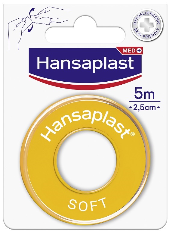 CEROTTO MEDICATO IN ROCCHETTO HANSAPLAST SOFT 2,5X500 CM 1 PEZZO - Luckyfarma.it