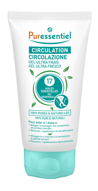 PURESSENTIEL GEL ULTRA FRESCO CIRCOLAZIONE 17 OLI ESSENZIALI 125 ML - Luckyfarma.it