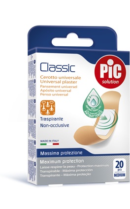 CEROTTO PIC CLASSIC 19X72 MM ANTIBATTERICO 20 PEZZI - Luckyfarma.it