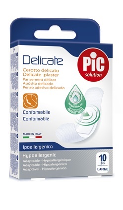 CEROTTO PIC DELICATE 25X72 MM ANTIBATTERICO 10 PEZZI - Luckyfarma.it