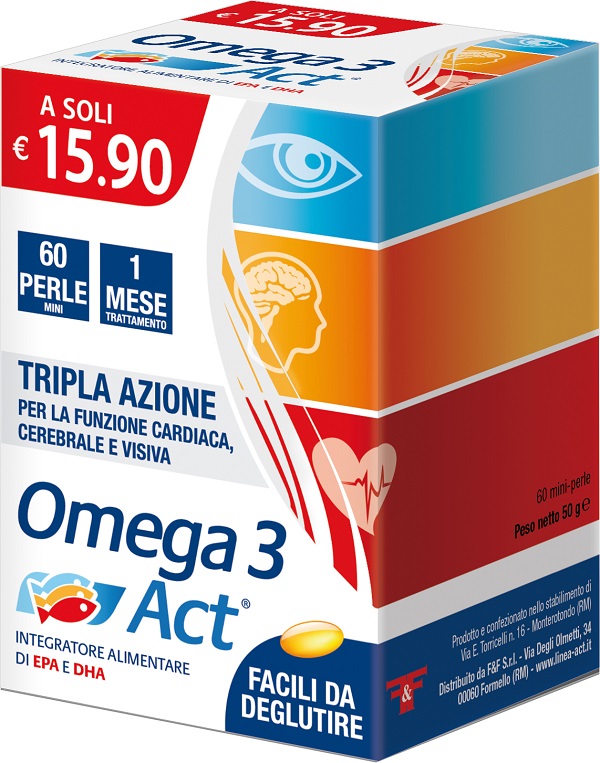 OMEGA 3 ACT 60 PERLE 540 MG - Luckyfarma.it