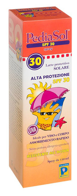 PEDIASOL SPF 30 LATTE SOLARE SPRAY 150 ML - Luckyfarma.it