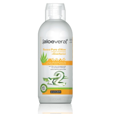 ALOEVERA2 SUCCO PURO D'ALOE DOPPIA CONCENTRAZIONE + ENERTONICI 1 LITRO - Luckyfarma.it