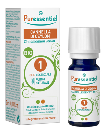 PURESSENTIEL CANNELLA CEYLON OLIO ESSENZIALE BIO 5 ML - Luckyfarma.it