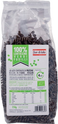 FUSILLI DI LENTICCHIE VERDI BIO 250 G - Luckyfarma.it