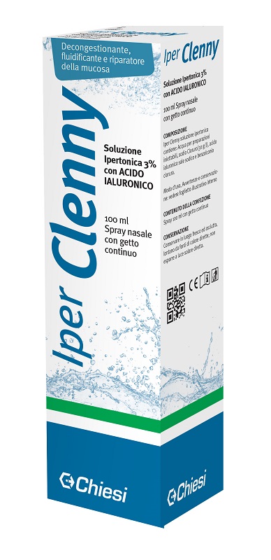 IPER CLENNY SPRAY NASALE EROGAZIONE CONTINUA SOLUZIONE IPERTONICA CON ACIDO IALURONICO 100 ML - Luckyfarma.it