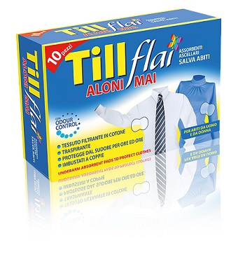 TILL FLAI ASSORBENTI ASCELLARI NUOVO ADESIVO 10 PEZZI - Luckyfarma.it