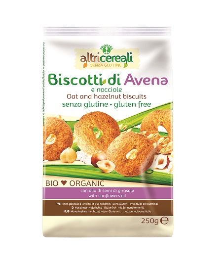 ALTRICEREALI BISCOTTI ALL'AVENA/NOCCIOLE BIO 250 G - Luckyfarma.it