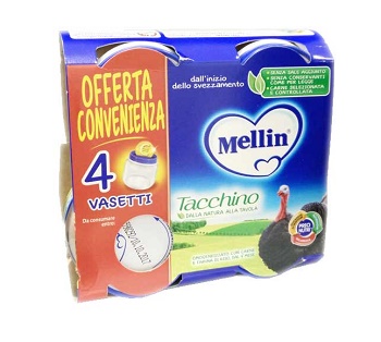 MELLIN OMOGENEIZZATO TACCHINO 4X80 G - Luckyfarma.it