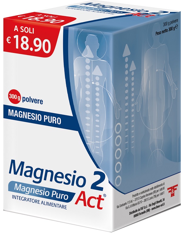 MAGNESIO 2 MAGNESIO PURO ACT POLVERE 300 G - Luckyfarma.it