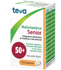 MULTIVITAMINICO SENIOR TEVA 30 COMPRESSE 39 G - Luckyfarma.it