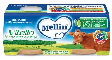 MELLIN OMOGENEIZZATO VITELLO 2 X 80 G - Luckyfarma.it