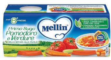 MELLIN PRIMO SUGO POMODORO E VERDURE 2 VASETTI DA 80 G - Luckyfarma.it