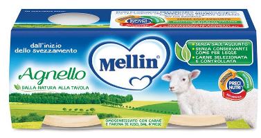 MELLIN OMOGENEIZZATO AGNELLO 2 PEZZI X 80 G - Luckyfarma.it