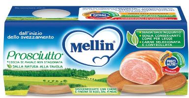 MELLIN OMOGENEIZZATO PROSCIUTTO 2 PEZZI X 80 G - Luckyfarma.it