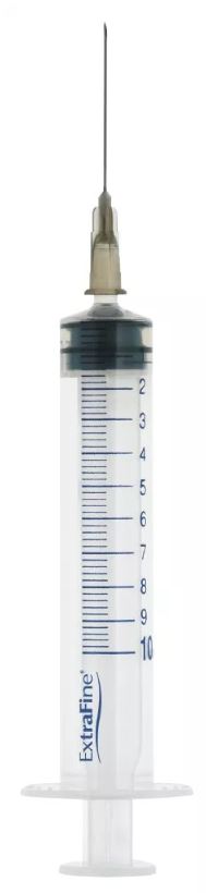 SIRINGA EXTRAFINE IPODERMICA 10 ML AGO 12 GAUGE 22 - Luckyfarma.it