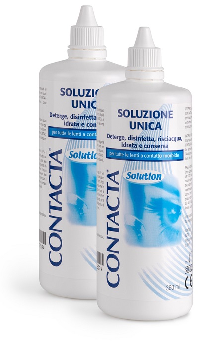 SOLUZIONE PER LENTI A CONTATTO CONTACTA 2 PEZZI 360 ML - Luckyfarma.it
