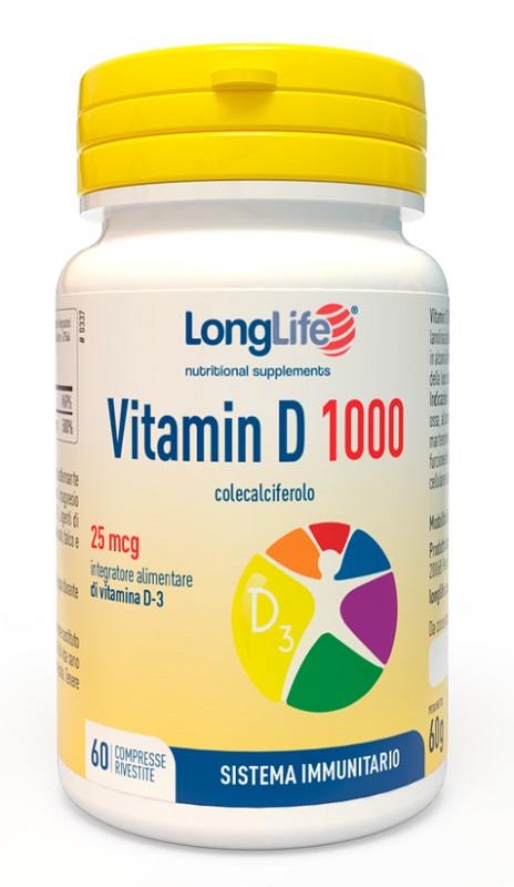 LONGLIFE VITAMINA D3 1000UI 60 COMPRESSE - Luckyfarma.it