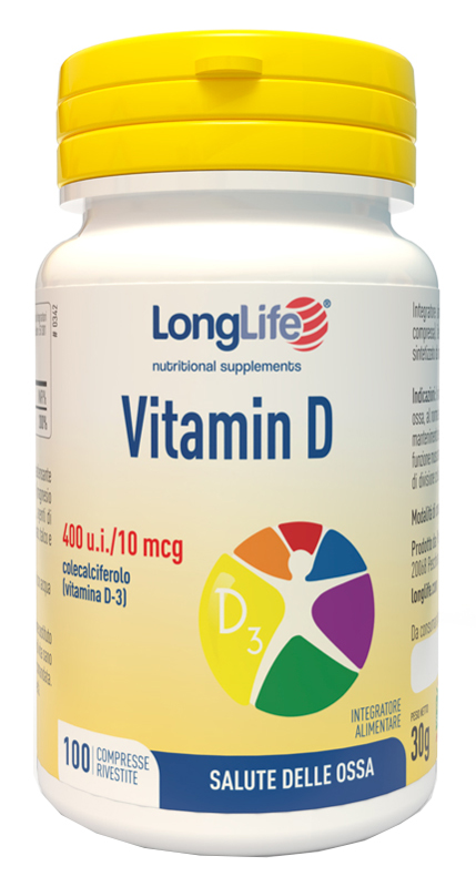 LONGLIFE VITAMINA D3 400UI 100 COMPRESSE - Luckyfarma.it