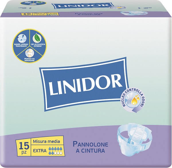PANNOLONE LINIDOR PERFECT CARE EXTRA A CINTURA MM 15 PEZZI - Luckyfarma.it