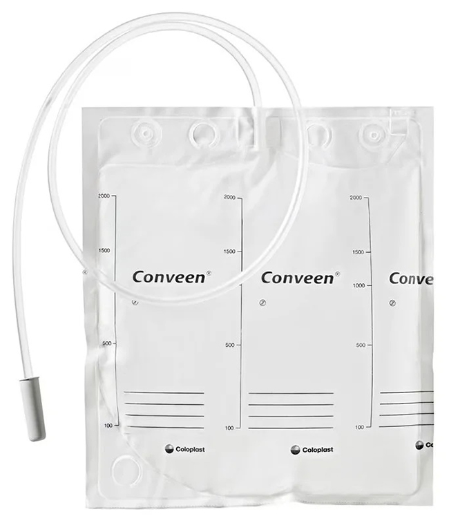SACCA LETTO CONVEEN BASIC CON MANIGLIA CAPACITA' 2000ML LUNGHEZZ TUBO 100CM NO SCARICO CONFEZIONE DA 30PEZZI - Luckyfarma.it