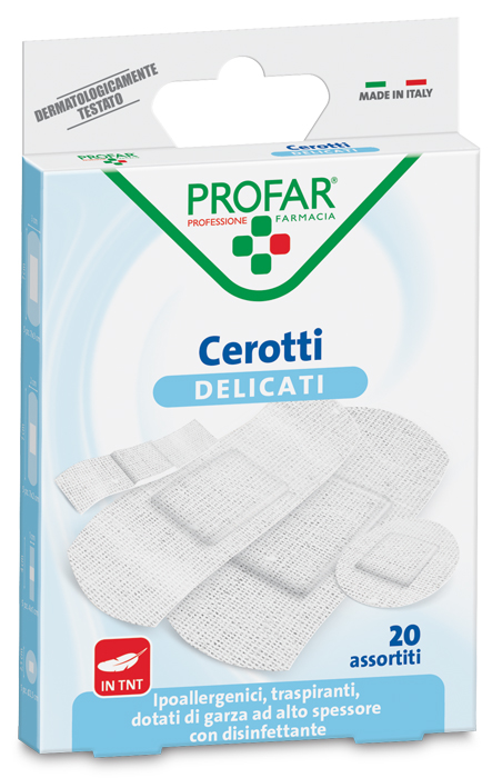 CEROTTO TESSUTO NON TESSUTO DELICATO ASSORTITI 20 PEZZI PROFAR - Luckyfarma.it