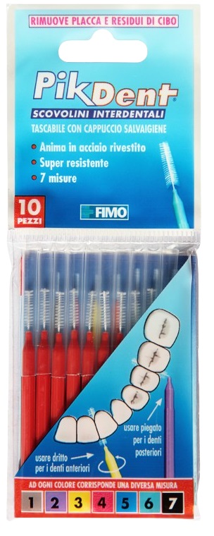 PIKDENT STUZZICOLINO 4 ROSSO 10 PEZZI - Luckyfarma.it