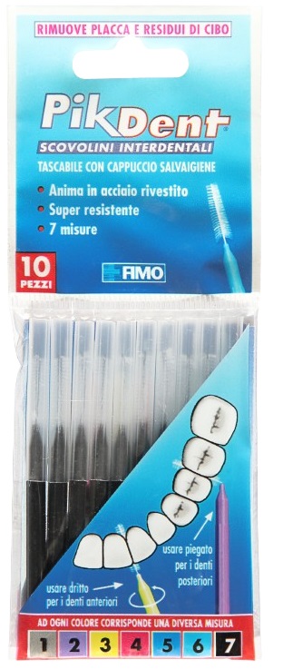 PIKDENT STUZZICOLINO 7 NERO 10 PEZZI - Luckyfarma.it