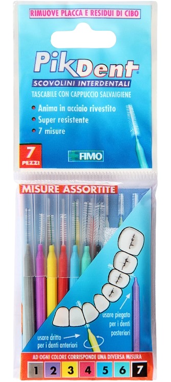 PIKDENT STUZZICOLINO 1 BUSTINA CON 7 MISURE ASSORTITE - Luckyfarma.it