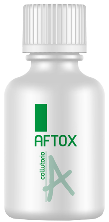 AFTOX COLLUTORIO FLACONE BIANCO, CON TAPPO E MISURINO DISPOSITIVO MEDICO INDICATO IN TUTTE LE LESIONI DEL CAVO ORALE E NEI PROCESSI INFIAMMATORI CORRELATI 100 ML 1 PEZZO - Luckyfarma.it