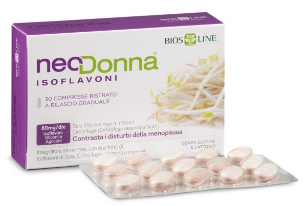 BIOSLINE NEODONNA ISOFLAVONI BISTRATO 30 COMPRESSE - Luckyfarma.it