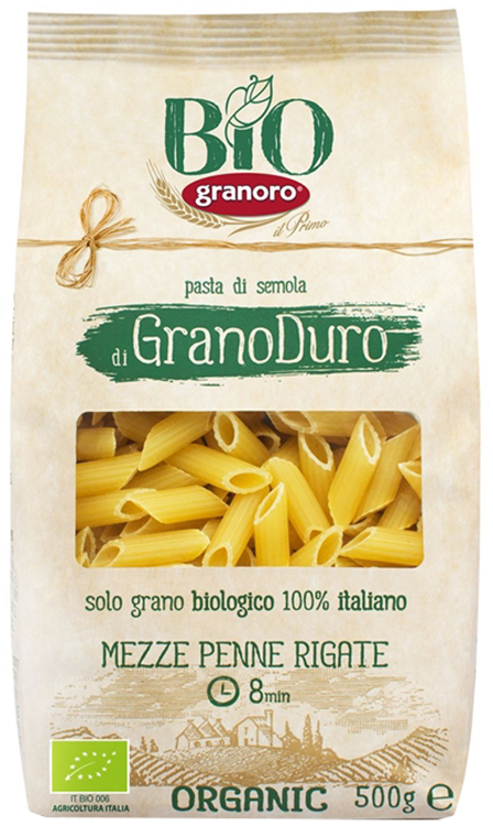 BIOLOGICA GRANORO MEZZE PENNE RIGATE 500 G - Luckyfarma.it