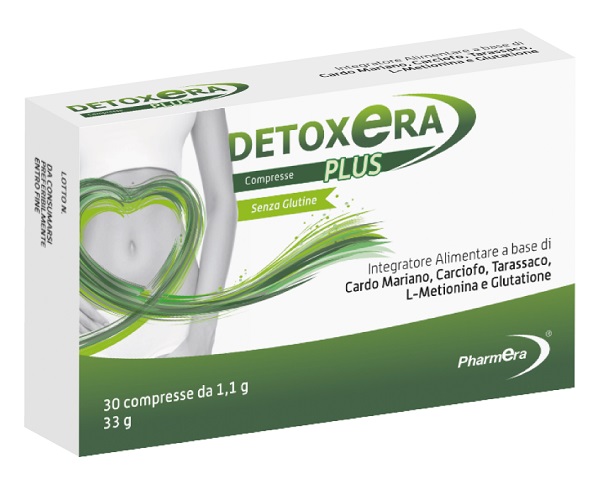 DETOXERA PLUS INTEGRATORE ALIMENTARE PER STIPSI E TRANSITO INTESTINALE 30 COMPRESSE - Luckyfarma.it