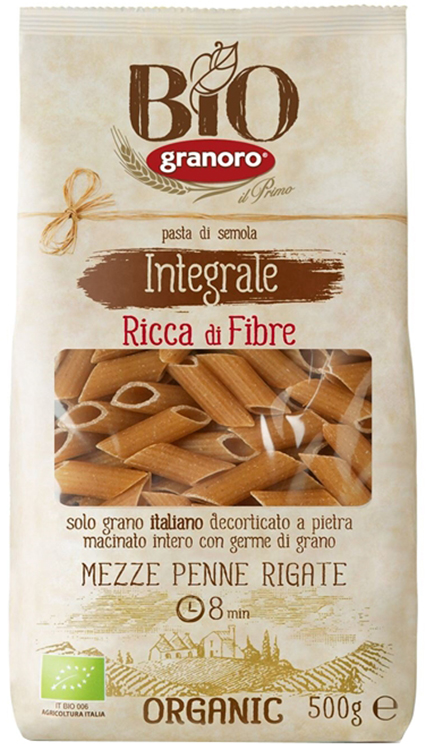 BIOLOGICA INTEGRALE GRANORO MEZZE PENNE RIGATE 500 G - Luckyfarma.it