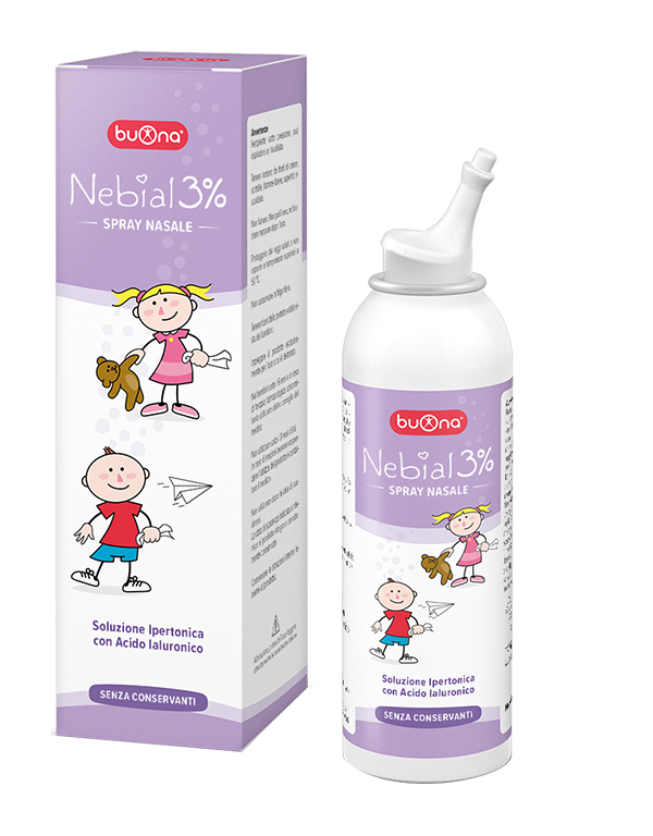 NEBIAL SOLUZIONE SALINA IPERTONICA DI SODIO CLORURO AL 3% CON ACIDO IALURONICO SPRAY NASALE 100 ML - Luckyfarma.it