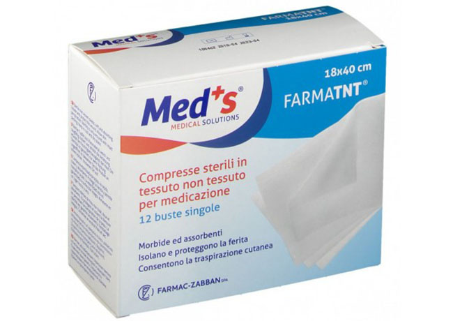GARZA COMPRESSA MEDS TESSUTO NON TESSUTO 18X40CM 12 PEZZI SSR - Luckyfarma.it