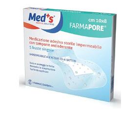 MEDS PORE MEDICAZIONE IN POLIURETANO ADESIVA IMPERMEABILE 10X6CM 5 PEZZI - Luckyfarma.it