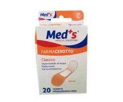 CEROTTO MEDS POLIURETANO IPOALLERGENICO CLASSICO MEDIO 20 PEZZI - Luckyfarma.it