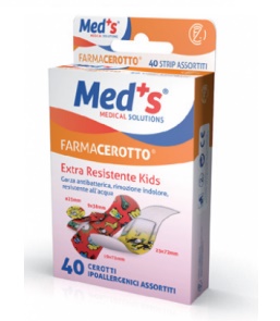 CEROTTO MEDS STRIPS KIDS IPOALLERGENICO ASSORTITI 40 PEZZI - Luckyfarma.it