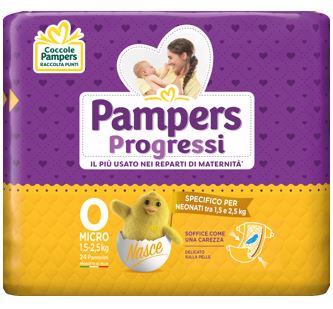 PAMPERS MICRO PANNOLINI PER BAMBINI 24 PEZZI - Luckyfarma.it