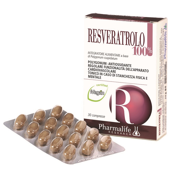 RESVERATROLO 100% 30 COMPRESSE - Luckyfarma.it