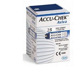STRISCE MISURAZIONE GLICEMIA ACCU-CHEK AVIVA BRK RETAIL 25 PEZZI - Luckyfarma.it