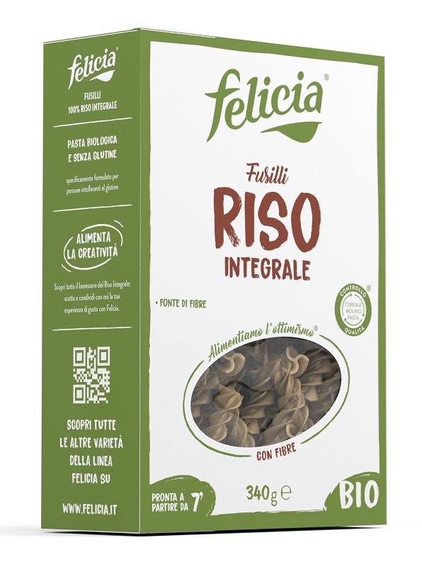 FELICIA BIO RISO INTEGRALE FUSILLI 340 G - Luckyfarma.it
