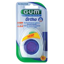 GUM ORTHO FLOSS FILO SPUGNOSO 50 PEZZI - Luckyfarma.it