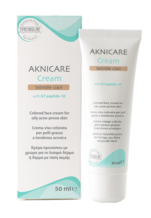 CREMA TRATTANTE COLORATA PER PELLE ACNEICA AKNICARE CREAM TEINTEE CLAIR TUBETTO 50 ML - Luckyfarma.it